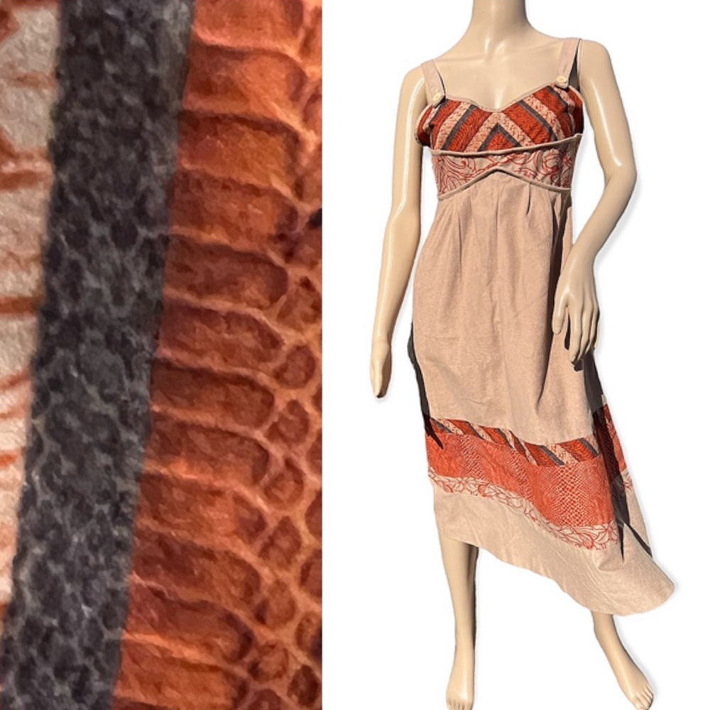 Vintage 70’s Boho Mixed Print Sheath Dress! EUC! - Picture 3 of 16